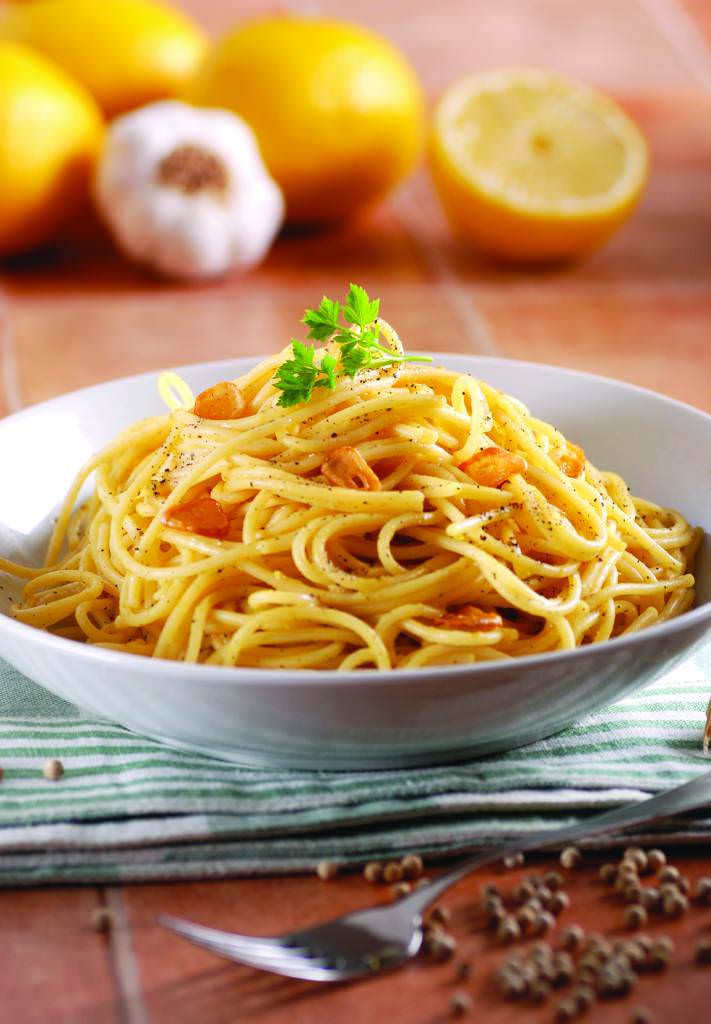 Spaghetti citron, ail et  poivre