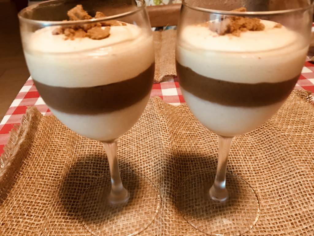 Duo de mousse poire-chocolat et sa chantilly Speculoos