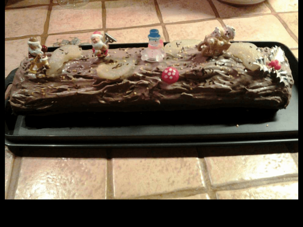 Bûche de noël au chocolat – poires