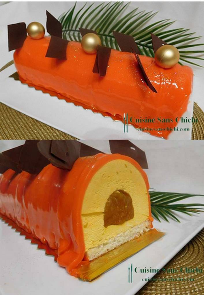 Bûche de Noël exotique