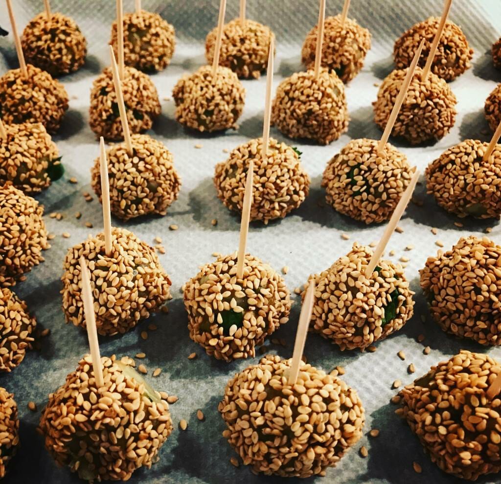 Boulettes de poulet light au sésame
