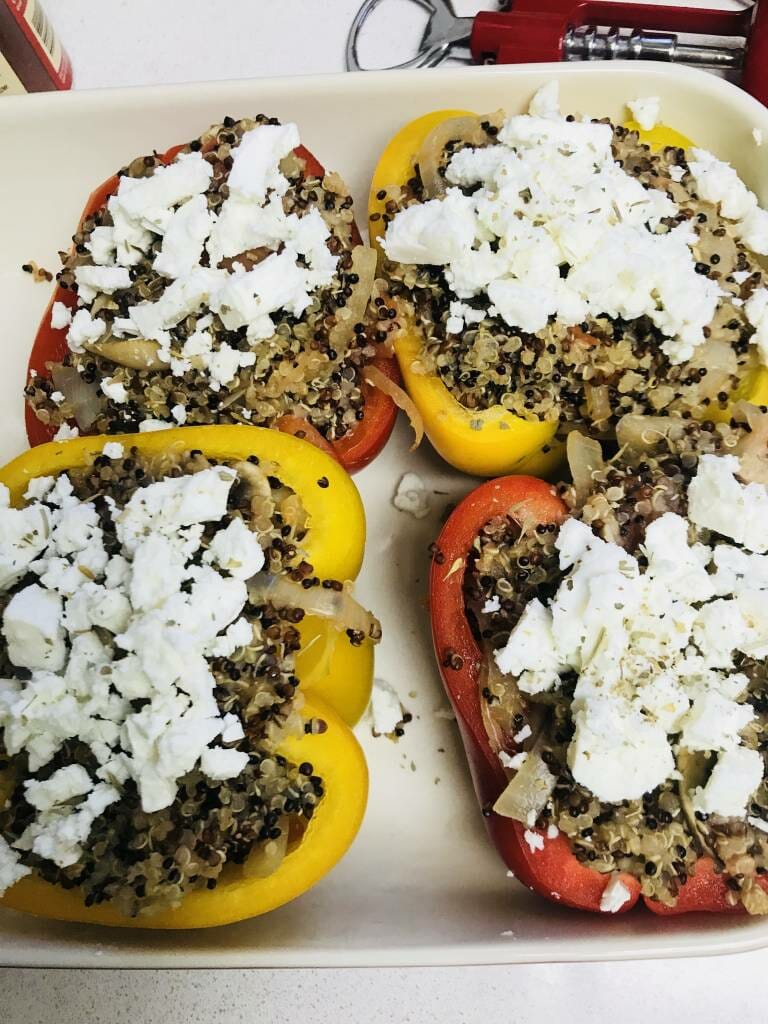 Poivrons farcis au quinoa et aux légumes