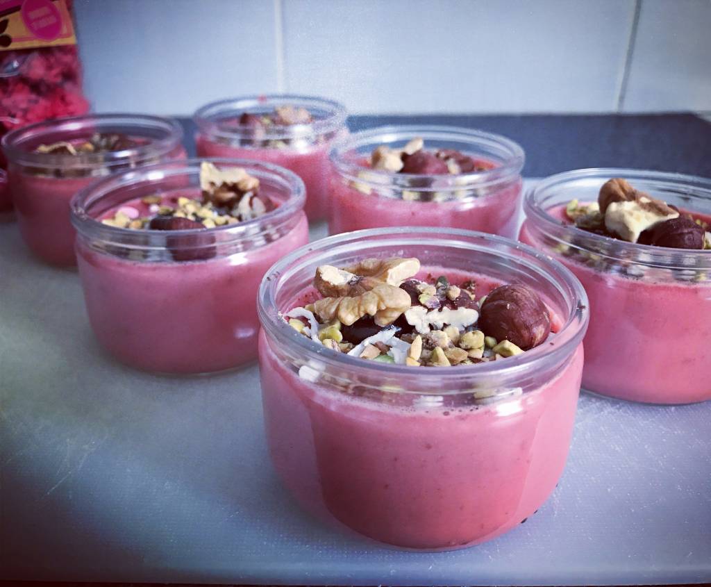 Panna cotta pralines roses & co