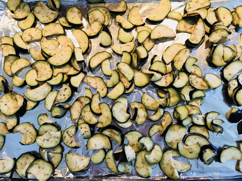 Aubergines marinées grillées