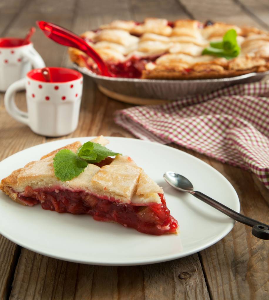 Strawberry and rhubarb pie (tarte fraises rhubarbes)