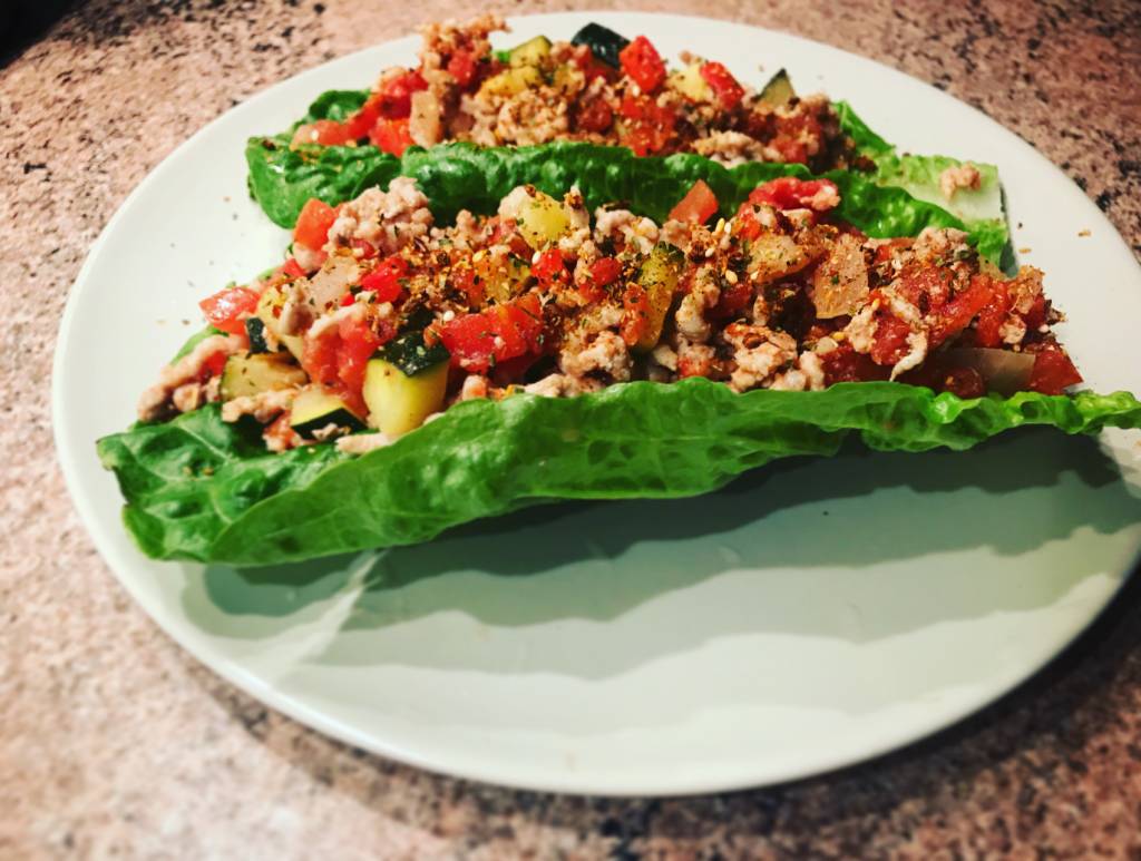 Coques de romaine façon tacos  revisité
